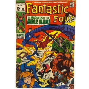 1969 Fantastic Four #89‎ Comic Book Marvel Comics Silver Age Vintage